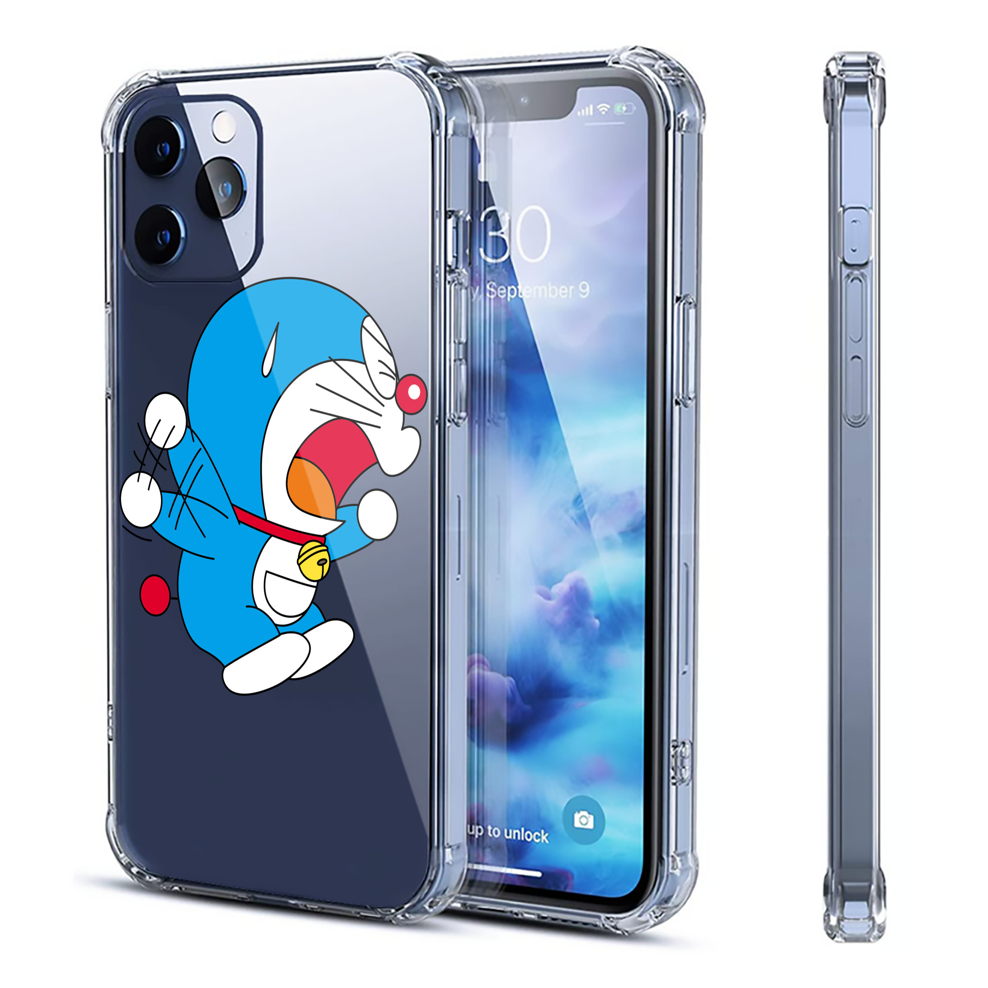 （画像用） ドラえもん Doraemon 【iPhone 12シリーズ対応】透明スマホケース（クリアソフトケース）